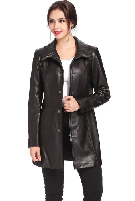 Formal Shirts Women, Ladies Leather Jacket, Women Leather Jacket, Short Leather Skirts, 90s Women, Leather Coat Womens, Plus Size Petite, Womens Jackets Casual, Leather Apron