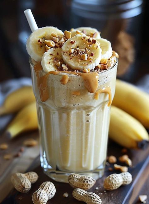 Vegan Peanut Butter Banana Smoothie—Organic & Gluten-Free. Shakes Photography, Banana And Peanut Butter Smoothie, Peanut Smoothie, Banana Peanut Butter Smoothie, Peanut Butter Banana Smoothie Recipe, Homemade Smoothies Recipes, Flaxseed Smoothie, Peanut Butter Banana Smoothie, Homemade Smoothies