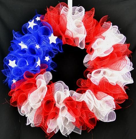 Fourth of July Flag Deco Mesh Door Wreath Fourth Of July Wreath, American Flag Wreath, Flag Wreath, Memorial Day Wreaths, Fourth Of July Decor, Mesh Door, July Decor, Blue Wreath, 4th Of July Decorations