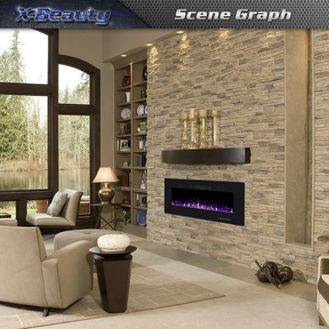 Corner Electric Fireplace, Wall Mounted Electric Fireplace, Mounted Electric Fireplace, Best Electric Fireplace, Recessed Electric Fireplace, Electric Fireplace Wall, Inside A House, Electric Fireplace Heater, Wall Mounted Heater