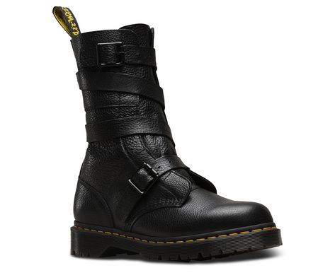 BEVAN | Rock and Roll Collection | Dr. Martens Official Site Dr Franklin Boots, Red Doc Martens, Dr Martens Store, Doc Martens Style, Buckle Boot, Doc Martens Boots, Army Boots, Dr Martens Boots, Moto Style