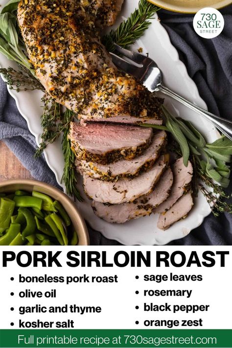 Pork Loin With Gravy, Boneless Pork Sirloin Roast, Roast With Gravy, Recipe For Roast, Roast Pork Loin, Pork Sirloin Roast, Boneless Pork Loin Roast, Easy Roast, Pork Loin Roast Recipes