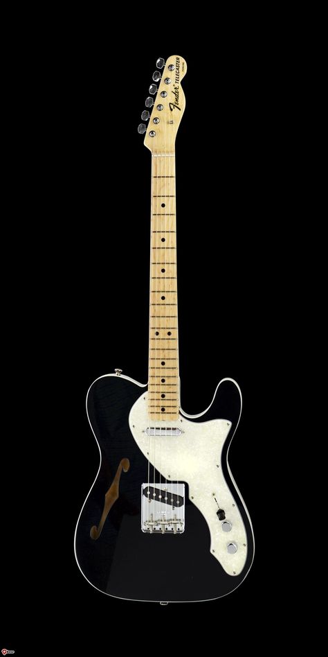 2012 Fender Custom Shop 1969 Thinline Telecaster Black Fender Guitars Telecaster, Fender Telecaster Black, Fender Thinline, Thinline Telecaster, Telecaster Thinline, Fender Electric Guitar, Guitar Photos, Telecaster Guitar, Unique Guitars