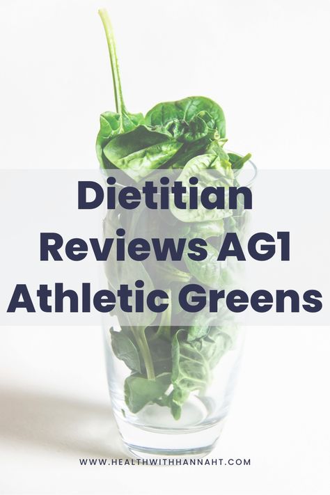 Dietitian Reviews AG1 Athletic Greens — DIETITIAN HANNAH Athletic Greens Recipes, Ag1 Recipes, Ag1 Athletic Greens Recipes, Ag1 Greens, Ag1 Athletic Greens, Real Food Dietitians, Athletic Greens, Diet Culture, Registered Dietitian