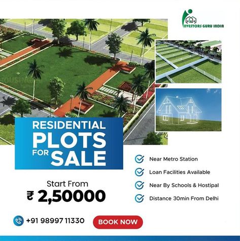 We are selling various sizes of Residential plot sale in Tronica City. The INVESTORS GURU Builders and Developers Private Limited will definitely help in providing all the necessary details of the plot who needs it. The plots are located at the best location of the city from where everything is accessible. . Call: 9718663333 Add: B-103, MRS Plaza, Tronica City, Investors Guru, Builders & Developers Pvt Ltd . . . . #ResidentialPlot #Residentialplottronicacity #plotintronicacity #Propertysale Hair Poster Design, Land Property, Property Ad, Digital Advertising Design, Real Estate Marketing Design, Social Media Branding Design, Real Estate Ads, Investment Properties, Property Investment