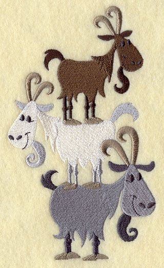 Goat Art, Waffle Weave Towels, Redwork Embroidery, Machine Pattern, Paper Embroidery, Folk Embroidery, Embroidered Towels, Japanese Embroidery, Wool Applique