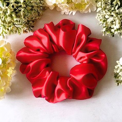 Red Satin & Silk Scrunchies For Girl's Hair Accessories COLOUR :RED SIZE : ADJUSTABLE FABRIC : SATIN/SILK Red Satin & Silk Scrunchies For Girl's Hair Accessories in just PKR 80 ONLY . . . . . . . 1. Elevate your hair accessory collection with our luxurious red satin scrunchie, designed specifically for girls. Crafted from high-quality satin and silk, this scrunchie not only adds a vibrant pop of color to any hairstyle but also ensures gentle hold without causing damage to your hair. Perf... Hair Accessories Red, Loose Hair, Silk Scrunchies, Hair Accessories Collection, Loose Hairstyles, Hair Accessories Jewelry, Satin Silk, Girls Hair, Red Satin