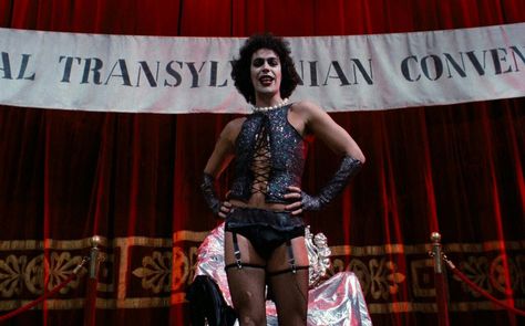 The Rocky Horror Picture Show  I'm just a sweet transvestite from Transsexual Transylvania Frank N Furter Costume, Rocky Horror Costumes, Show Makeup, Halloween Songs, Rocky Horror Show, Tim Curry, The Rocky Horror Picture Show, Dancing Gif, Horror Picture Show