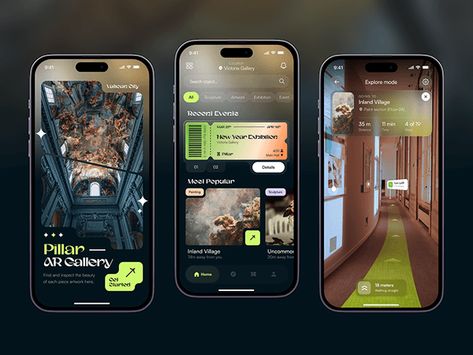 Ar Art, Ux App Design, Ui Ux App, Art Galleries Design, Directory Design, App Interface Design, Mobile Ui Design, Unique Logo Design, App Design Inspiration