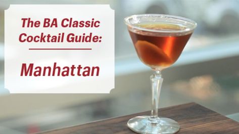 How to Make a Manhattan Classic Manhattan Cocktail, Bon Appetit Magazine, Cocktail Videos, Manhattan Cocktail, Orange Twist, Rye Whiskey, Bourbon Whiskey, Cocktail Glass, Classic Cocktails