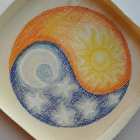 Sun And Moon Watercolor, Sun Watercolor, Moon Watercolor, Night Stars, Sun Yellow, Watercolor On Wood, Stars Moon, Sun Moon Stars, Book Things