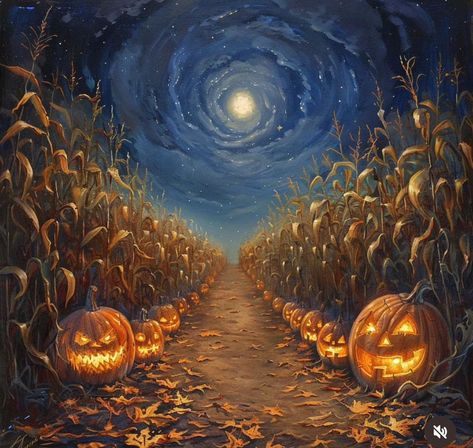 Painting Old Pictures For Halloween, Halloween Landscape Art, Spooky Landscape Painting, Horror Animation, Spooky Scenery Painting, Halloween Scenery, Haunting Art, Nostalgic Fall, Halloween Old Picture Painting