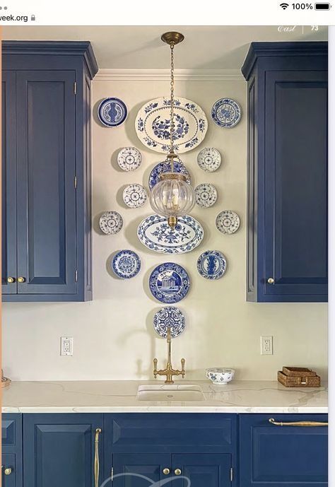 Mail - Jane McIntosh - Outlook Delft Decor Ideas, Displaying China On Wall, Blue Willow Kitchen Ideas, Blue Willow Wall Display, Decorating With Blue And White Porcelain Kitchen, Blue White Plates On Wall, Delft Plates On Wall, Bird Plates On Wall, Blue And White Plate Wall Display