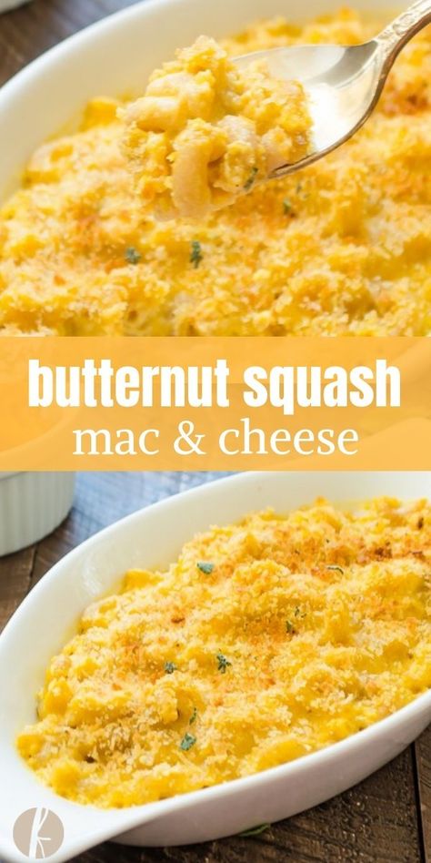 Mc And Cheese Recipe, Butternut Squash Mac And Cheese Recipe, Butternut Squash Macaroni, Squash Mac And Cheese, Butternut Squash Mac, Easy Mac N Cheese, Easy Butternut Squash, Butternut Squash Mac And Cheese, Baked Butternut Squash