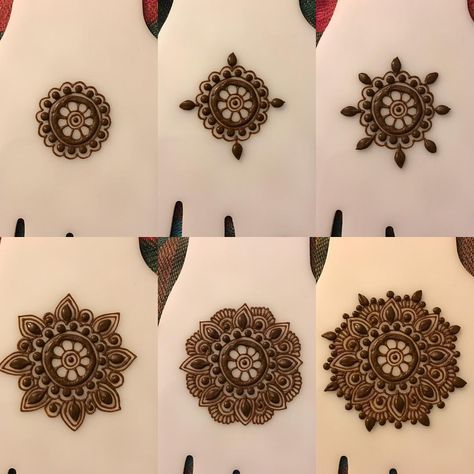 Skin Painting, Round Mehndi Design, Easy Henna Designs, Henne Tattoo, Henna Flower Designs, Inai Pengantin, Beginner Henna, Tato Henna, Easy Henna