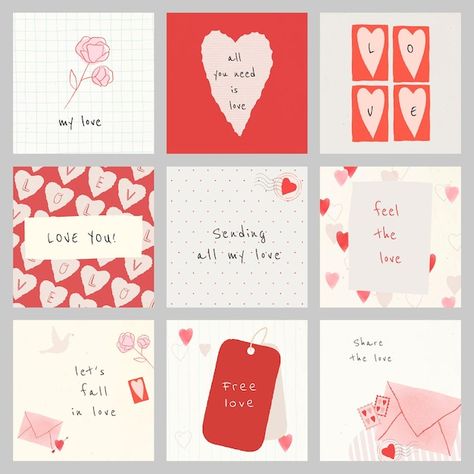 Valentines Social Media, Puzzle Purse, Valentines Tags, Couple Cards, Valentine Card Template, Valentines Day Post, Valentine's Day Illustration, Valentines Illustration, Valentine Banner