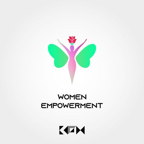 Women logo with wings and a crown with rose petals Women Empowerment Logo Design, Women Empowerment Logo Ideas, Creative Posters On Women Empowerment, Women Empowerment Logo, Women's Day Logo, Charity Poster, Arte Jazz, Women Empowerment Art, Empowerment Art