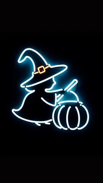 Neon Light Wallpaper, Light Wallpaper, Lit Wallpaper, Halloween Wallpaper, Neon Lighting, Witch, Neon, Wallpapers, Halloween