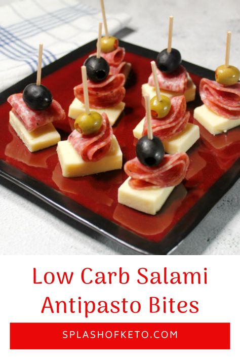 Olive Salami Skewers, Salami Hors D’oeuvres, Bowtie Antipasto Bites, Salami Toothpick Appetizers, Salami Olive Appetizer, Crispy Salami Bites, Cheese And Salami Skewers, Meat Snacks Appetizers, Bow Tie Antipasto Bites