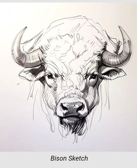 Bison - @dailysktchrefs reference #practicemakesprogress #animalalphabets @copic_official multiliner How To Draw A Bison Head, Bison Drawing, Bison Sketch, Bison Sketch Drawings, Bison Coloring Page, Bison Reference, Copic, Clip Art, Animals