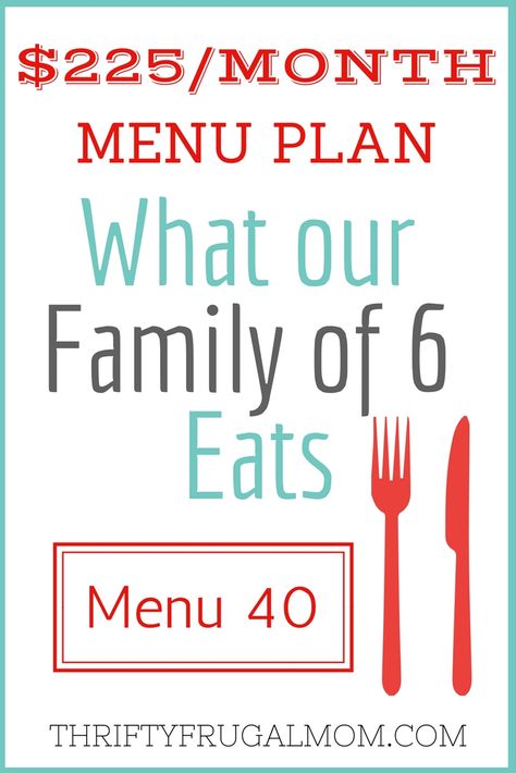 Get inspired with this menu plan that includes lots of frugal meals for families. Perfect for anyone looking for easy, inexpensive meal ideas! Frugal Meal Planning, Cheap Lunch, Budget Freezer Meals, Cheap Easy Meals, Frugal Mom, Budget Meal Planning, Family Of 6, Frugal Family, Family Meal Planning