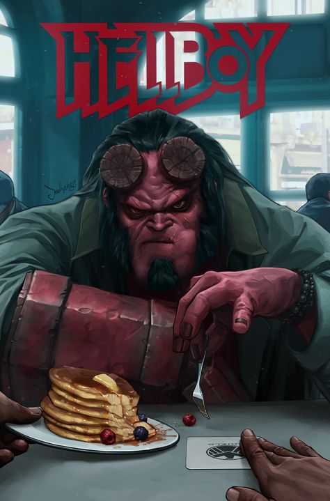 ArtStation - The tutorial video was posted on Twitter., JeeHyung lee Hellboy Wallpaper, Jeehyung Lee, Hellboy Comic, Kon Bleach, Hellboy Movie, Hellboy Art, Doug Jones, Mike Mignola, Univers Dc