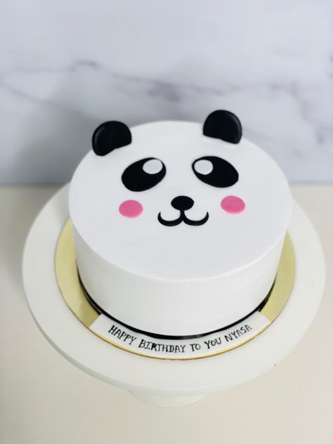 Panda Cake Designs Birthday, Panda Cake Design, Panda Birthday Cake, Bolo Panda, Panda Cake, Small Birthday Cakes, Mini Cakes Birthday, Time Pass, Girl Cakes