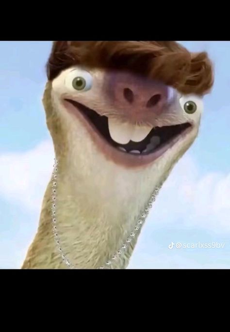 Lion As A Human, Sid The Sloth Funny, Did The Sloth, Syd The Sloth, Harvey Core, Ice Age Funny, Sloth Meme, Sid The Sloth, Tv Character