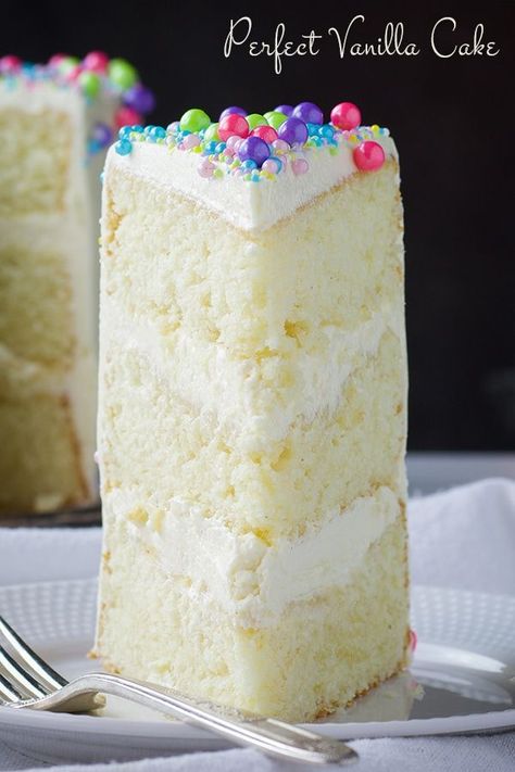 Rich Vanilla Cake, 3 Layer White Cake, Is It Cake Recipes, Super Moist Gluten Free Vanilla Cake, Bakery Vanilla Cake Recipe, High Altitude Vanilla Cake, 3 Layer White Cake Recipe, 3 Layer Vanilla Cake Recipe, Best Layer Cake Recipes