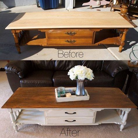 Painted Furniture Painted Coffee Table Ideas, Coffee Table Dog Bed, Coffee Table Redo, Painted Coffee Table, Table Redo, Coffee Table Ideas, Coffee Table With Glass, Coffee Table Makeover, Furniture Rehab