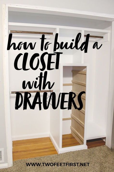 How To Build A Closet In A Room Diy, Small Closet Organization Ideas For Couples, Diy Cheap Closet System, Small Bedroom Closet Makeover Diy, Diy Closet Organization System, Double Closet Makeover Diy, Regular Closet Makeover, Diy Closet Plans, Built Ins Closet Diy