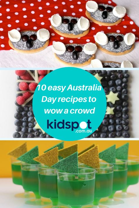 Australian Food For Kids, Australia Party Food, Australian Party Food, Australia Birthday Party, Australia Day Food, Australian Birthday Party, Jungle Snacks, Australia Day Party, Aussie Party