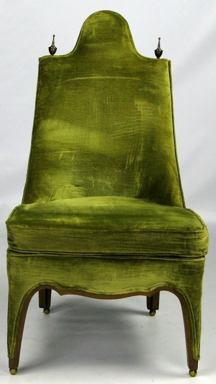 A single pull up chair can add a punch of color or a touch of quirkiness to a room. For help adding a bit of either to your home contact Casa V Interiors. Green Velvet Chair, Love Chair, Slipper Chairs, Unique Chair, Velvet Chair, Cafe Chairs, Green Chair, Beautiful Chair, Take A Seat