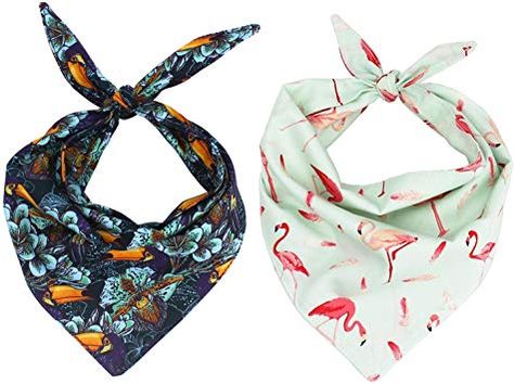 Dog Bandana Diy, Bandanas Diy, Dog Bandana Pattern, Dog Neckerchief, Dog Sewing Patterns, Diy Dog Collar, Flamingo Flower, Dog Bandanna, Puppy Bandana