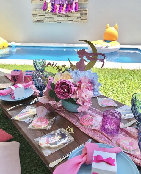 Sailor Moon Centerpiece Ideas, Sailor Moon Centerpiece, Sailor Moon Table Decor, Sailor Moon Bachelorette Party, Sailor Moon Bachelorette, Sailor Moon Baby Shower Theme, Sailor Moon Party Ideas, Sailor Moon Birthday Party, Sailor Moon Cafe