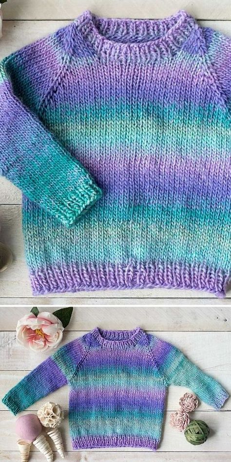 Free Baby Sweater Knitting Patterns, Pullover Sweaters Pattern, Kids Sweater Pattern, Easy Sweater Knitting Patterns, Easy Knitting Patterns Free, Baby Cardigan Knitting Pattern Free, Crochet Pullover, Crochet Baby Sweaters, Kids Knitting Patterns