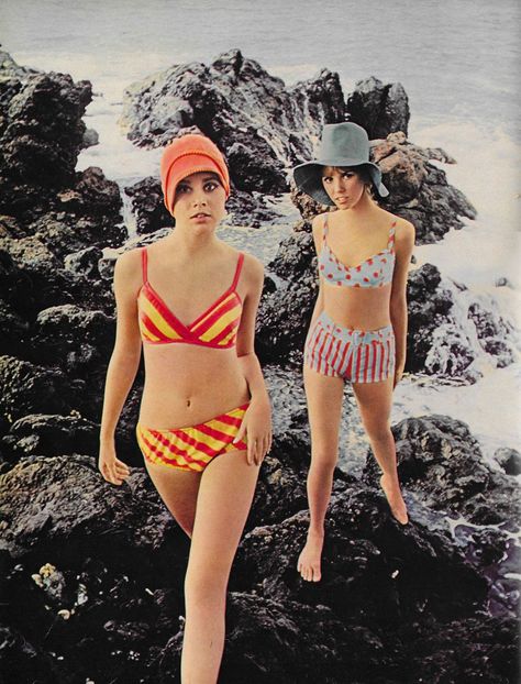 1970s Beach, 1968 Fashion, Beach Glamour, Colleen Corby, 1960 Fashion, 60s 70s Fashion, Vintage Bathing Suits, Fashion 1960s, Vintage Swim