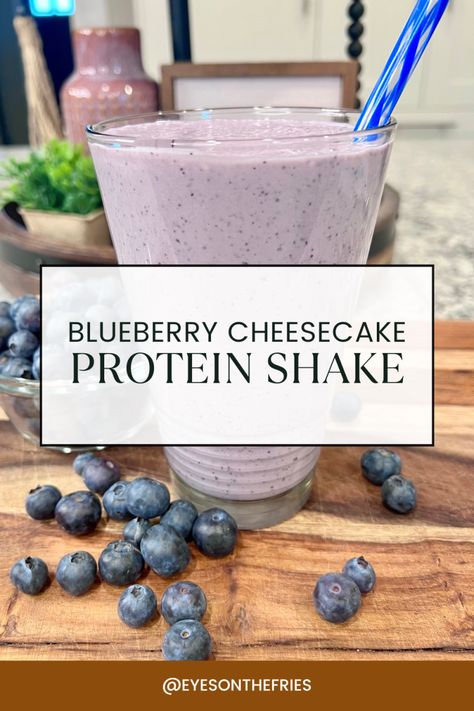 Blueberry Cheesecake Protein Shake Blueberry Cheesecake Protein Shake, Cheesecake Protein Shake, Blueberry Protein Shake, Squirrel Food, Lemon Zucchini Bread, Healthy Breakfast On The Go, Premier Protein, Vanilla Almond Milk, Different Fruits