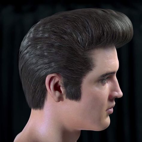 ❤️🙏🏻 | Instagram Elvis Hairstyle, Elvis Presley Hair, Head Anatomy, Optical Illusions Art, Famous Singers, Model Face, Man Men, Art 3d, Pompadour