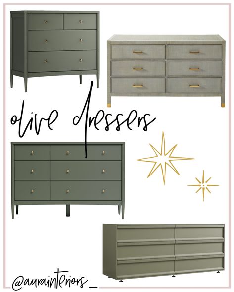 Green Nursery Dresser, Olive Dresser, Sage Dresser, Olive Green Dresser, Olive Nursery, Olive Green Nursery, Dresser Green, Green Chest Of Drawers, Modern Nursery Furniture