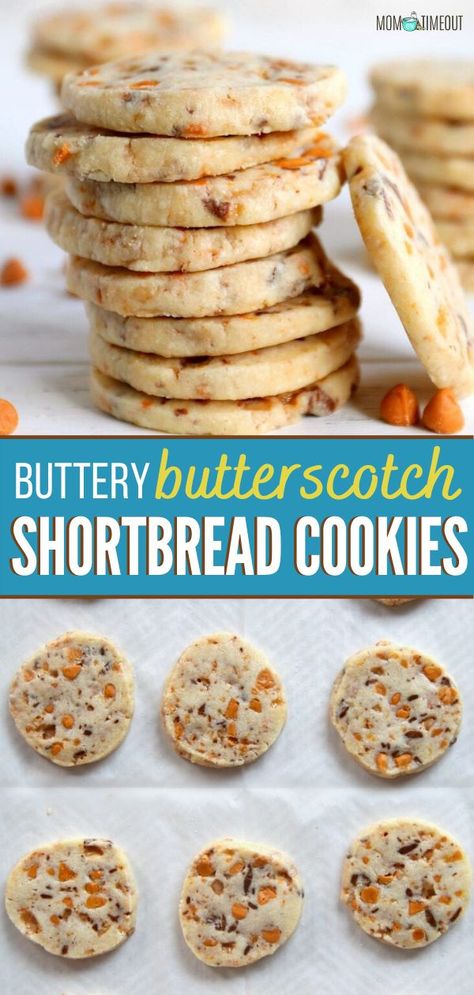 Crispy Desserts, Butterscotch Shortbread, Random Desserts, Butterscotch Cookies Recipes, Butterscotch Desserts, Treats To Share, Cookie And Bar Recipes, 1 Cookies, Snowball Cookie Recipe