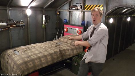 Colin Furze builds secret bunker 10ft under his back garden Colin Furze, Building A Bunker, Stamford Lincolnshire, Secret Bunker, Ultimate Man Cave, Step Ladder, Semi Detached House, Indoor Play, Baby On The Way