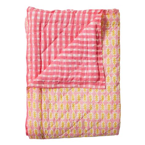 Colorful Bedding, Wooden Printing Blocks, Pink Sale, Tell A Story, Running Stitch, Block Printing, Living Room Paint, Hand Drawn Design, Quilt Bedding