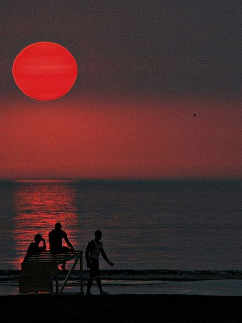 High By The Beach, Sun Rise, Red Moon, Sun Sets, Photo Wall Collage, Sky Aesthetic, Large Format, Photography Inspo, Aesthetic Photo