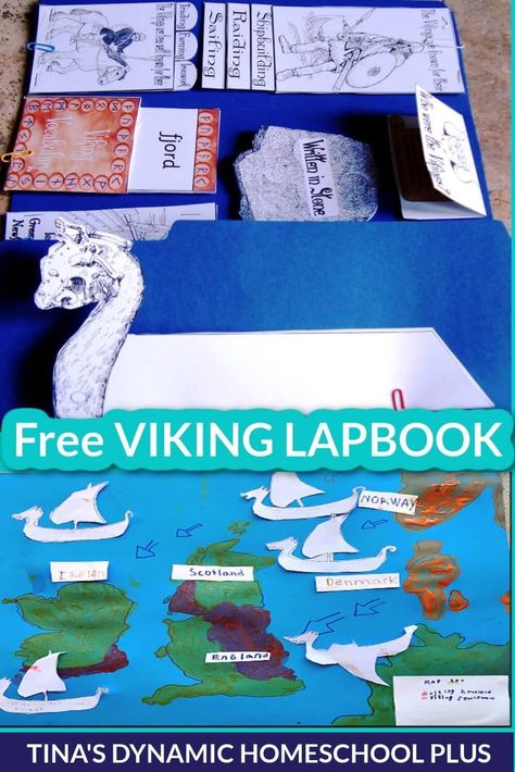 The Best Free Viking Lapbook and Hands-on Ideas Medieval Activities, Vikings For Kids, Free Homeschool Planner, Viking Facts, Norse Language, Curriculum Planner, Homeschool Crafts, Library Activities, Homeschool Encouragement