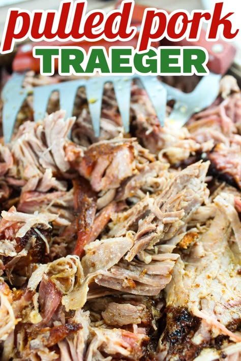 Treager Smoker Recipes Pulled Pork, Pulled Pork Smoker Recipes Traeger, Pulled Pork On Traeger Smoker, Smoked Pulled Pork Recipe Traeger, Smoker Pulled Pork Recipe, Pellet Grill Pulled Pork Recipe, Pellet Grill Pulled Pork, Traeger Pulled Pork Recipe, Pulled Pork Smoker Recipes