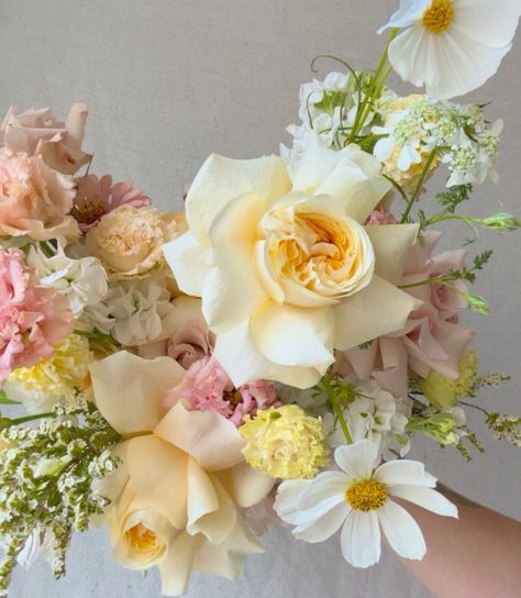 ⁣ a little blush & yellow to start your week! ✨⁣ ⁣ this week marks the start of a three week back to back to back wedding extravaganza for us and we’re so excited!! Let’s do it! #wedding #weddinginspiration #weddingflowers #weddingflorist #weddingworld #weddingvendor #coloradowedding #coloradoweddingflorist #underthefloralspell #florist #floristlife Blush Pink And Yellow Wedding, Early Spring Wedding Flowers, Light Pink And Yellow Wedding, Wedding Color Palette Yellow, Peach And Yellow Wedding, Pink And Yellow Wedding Theme, Light Pink And Yellow Wedding Flowers, Pastel Yellow Wedding, Pink And Yellow Bridal Bouquet