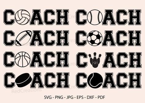 Coach Svg, Svg Volleyball, Sport Graphic, Quotes Shirt, Sport Quotes, Sports Svg, Shirt Svg, Dxf Files, Shirts With Sayings