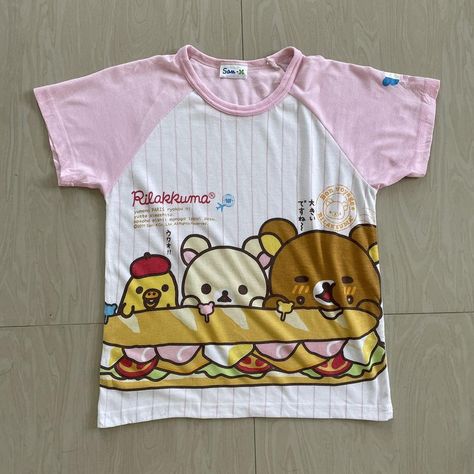 Rilakkuma t shirt
🍰japanese Size 130
     🐾 refer to... - Depop Rilakkuma Shirt, Cutecore Shirt, Kawaiicore Outfit, Cutecore Clothes, Shirts Kawaii, Thrifting Ideas, Aesthetic Fit, Hawaii Outfits, Kawaii Shirts