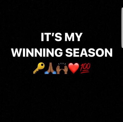 I declare I am entering the season of CONSECUTIVE WINS! Everything I've been through was preparing me for the blessings that I'm about to receive! No weapon formed against me will be able to prosper. I don't know exactly how I'm going to WIN, but I do know that I'M NOT GOING TO LOSE! I'm trusting God with my life, and I know that he won't fail me! Everything attached to me WINS!!! 🙌🏽🙏🏽❤💪🏽🔑🔥😇 #EverytimeYouLookUpYouGoneSeeMeWinning Everything Attached To Me Wins, I Will Be Great Quotes, Losing Season Quotes, Im Winning Quotes, Entering New Year Quotes, Its My Winning Season Quotes, Wallahi I’m Finished, Winning Season Quotes, My God Is Able